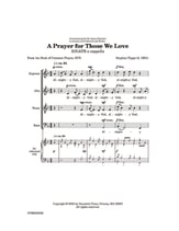 A Prayer for Those We Love SSATB choral sheet music cover